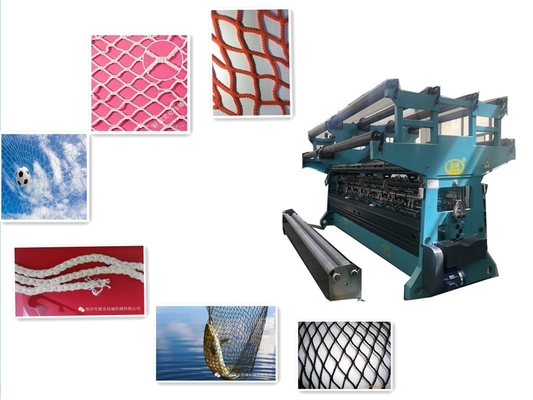 Duurzame machine voor het maken van visnetten zonder knoop