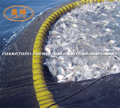 Machine voor het maken van gietnetten van monofilament