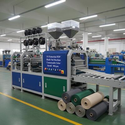 UV-bescherming HDPE schaduwnet maken machine met aanpasbare kleur en 200-450rpm snelheid